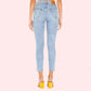 Chic Blue High Rise Skinny Jeans with Low Stretch - MYLUXURY LANE ENTERPRISE