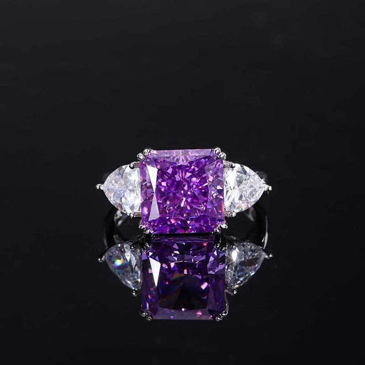 S925 All-body Silver High Carbon Diamond Ring - MYLUXURY LANE ENTERPRISE