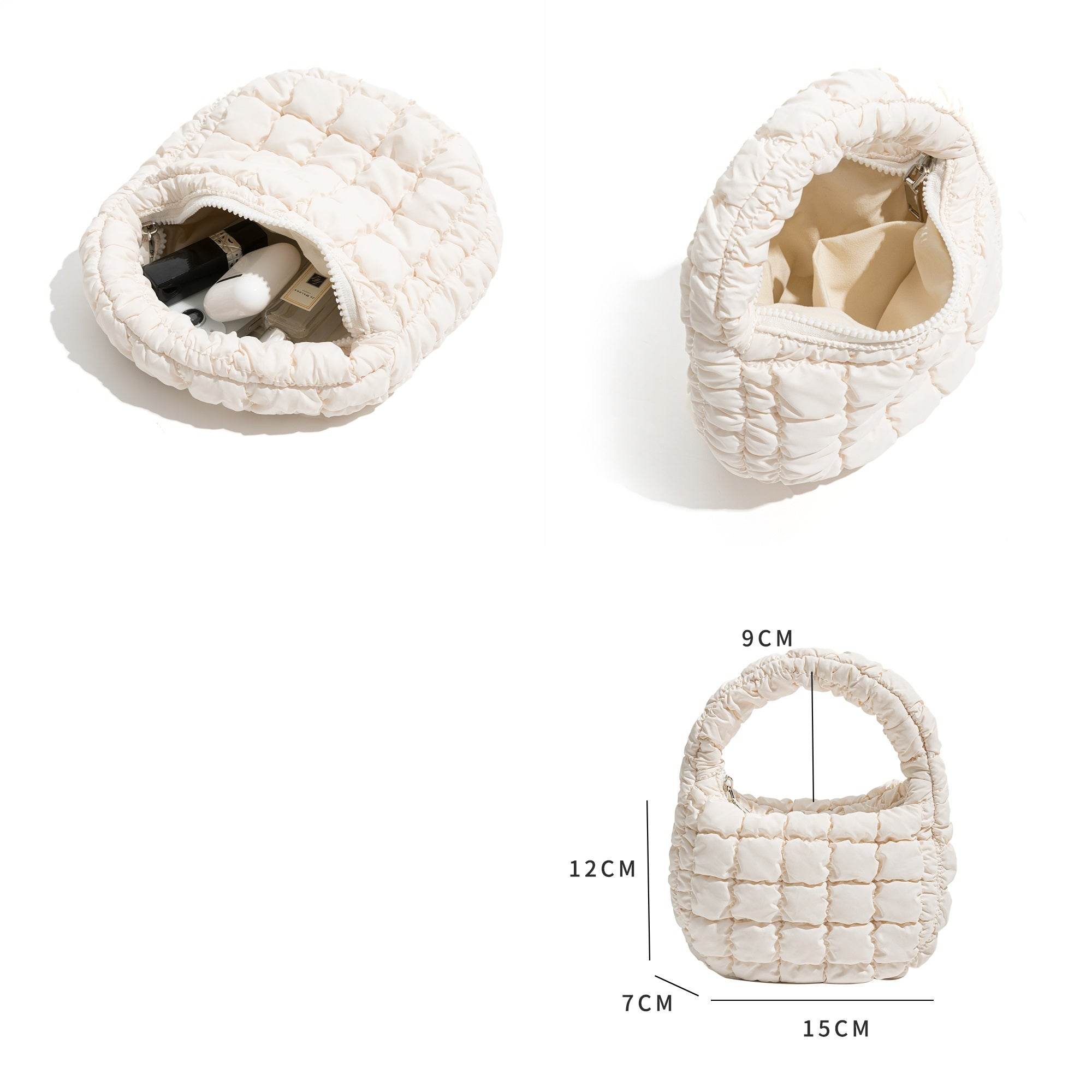 Pleated Bubble Portable Cloud Nylon Shoulder Bag - MYLUXURY LANE ENTERPRISE
