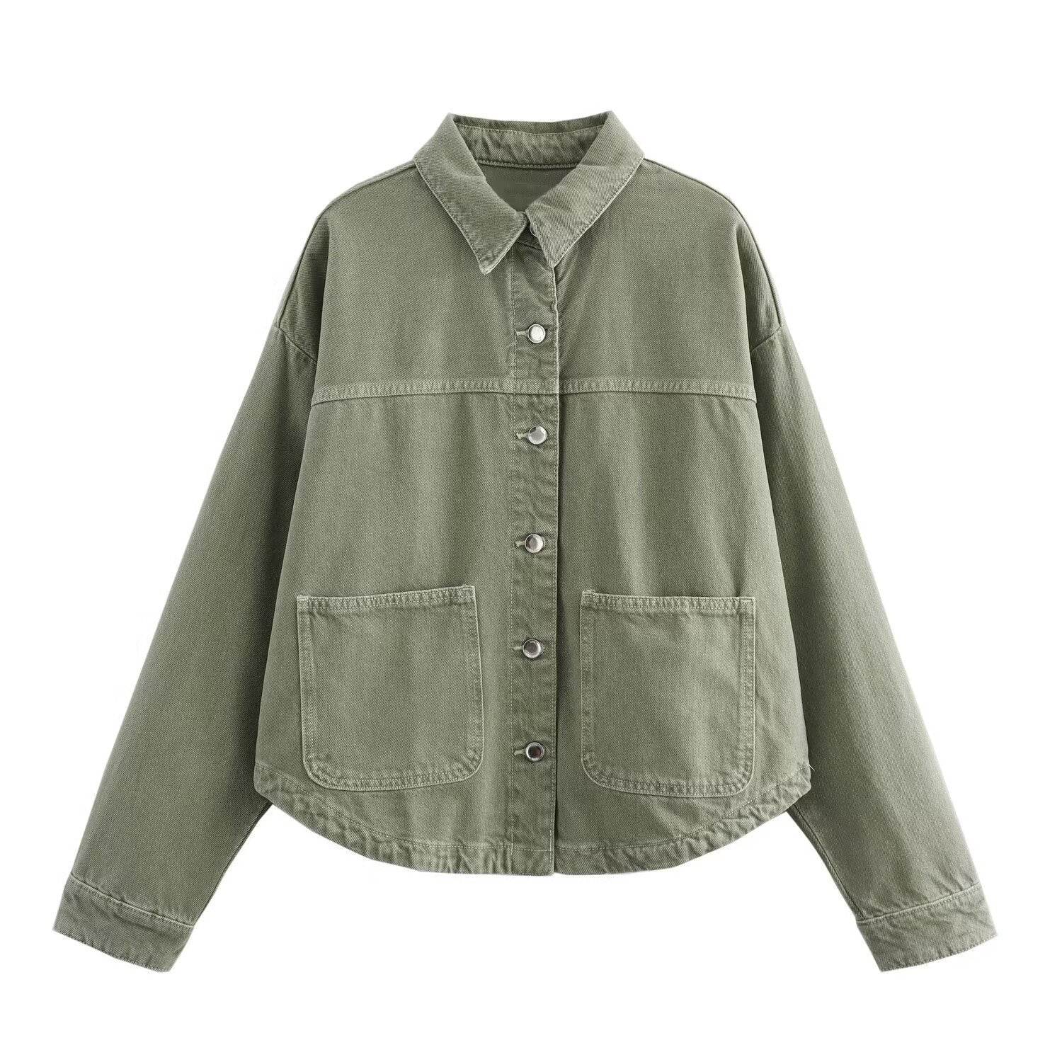 Women's Street Fashion Denim Shirt Jacket - MYLUXURY LANE ENTERPRISE