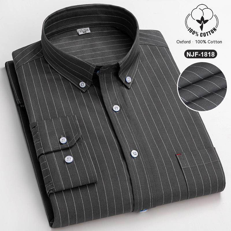 Casual Oxford Men's Full Cotton Shirt - MYLUXURY LANE ENTERPRISE