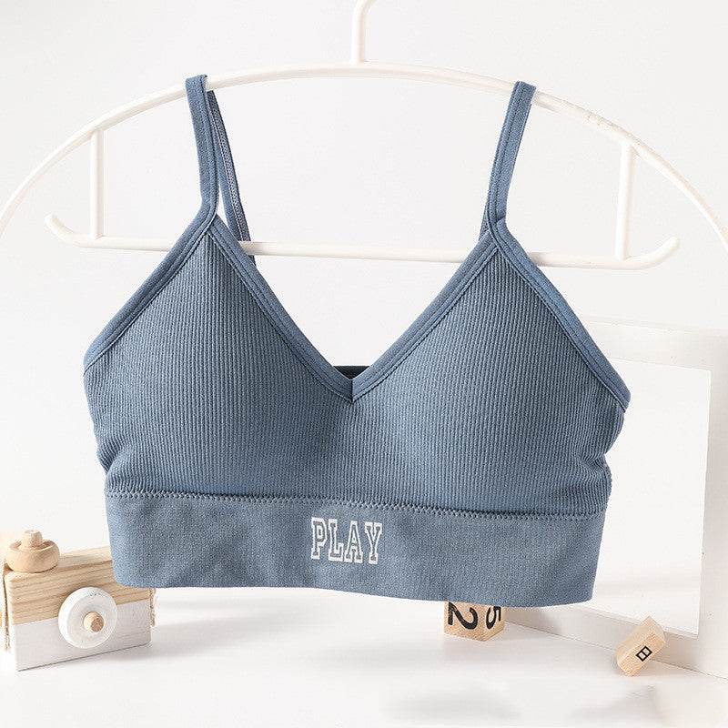 Beauty Back Thread No Steel Ring Bra Base Girl Underwear Student Vest - MYLUXURY LANE ENTERPRISE
