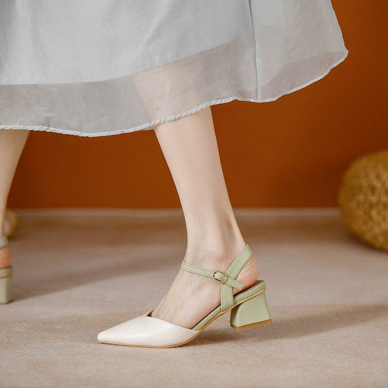 Summer New French Women's Chunky Heels - MYLUXURY LANE ENTERPRISE