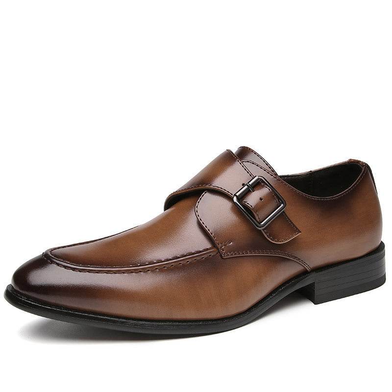 British Style Buckle Business Leather Shoes Men - MYLUXURY LANE ENTERPRISE