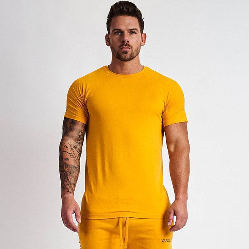 Men's Sports And Leisure Solid Color Light Board Short Sleeved - MYLUXURY LANE ENTERPRISE