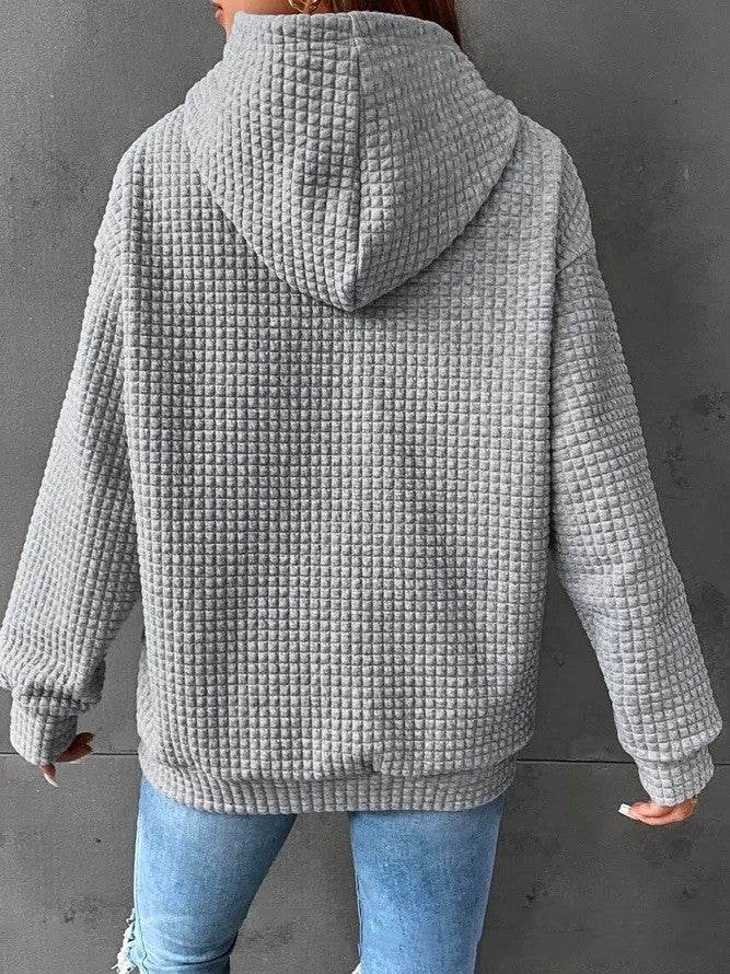 Women's Loose Casual Solid Color Long-sleeved Sweater - MYLUXURY LANE ENTERPRISE