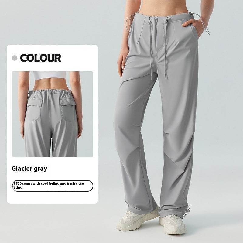 Women's Fashionable Loose Drooping Straight-leg Pants Breathable Trousers - MYLUXURY LANE ENTERPRISE