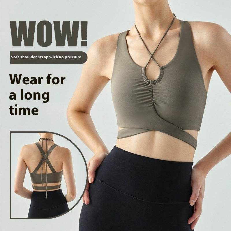 Women's Stylish Water Drop Collar Semi-fixed Cup Chest Pad Vest - MYLUXURY LANE ENTERPRISE