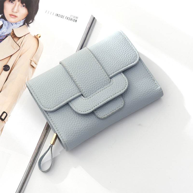 New Ladies Wallet Fashion Lychee Pattern Buckle - MYLUXURY LANE ENTERPRISE