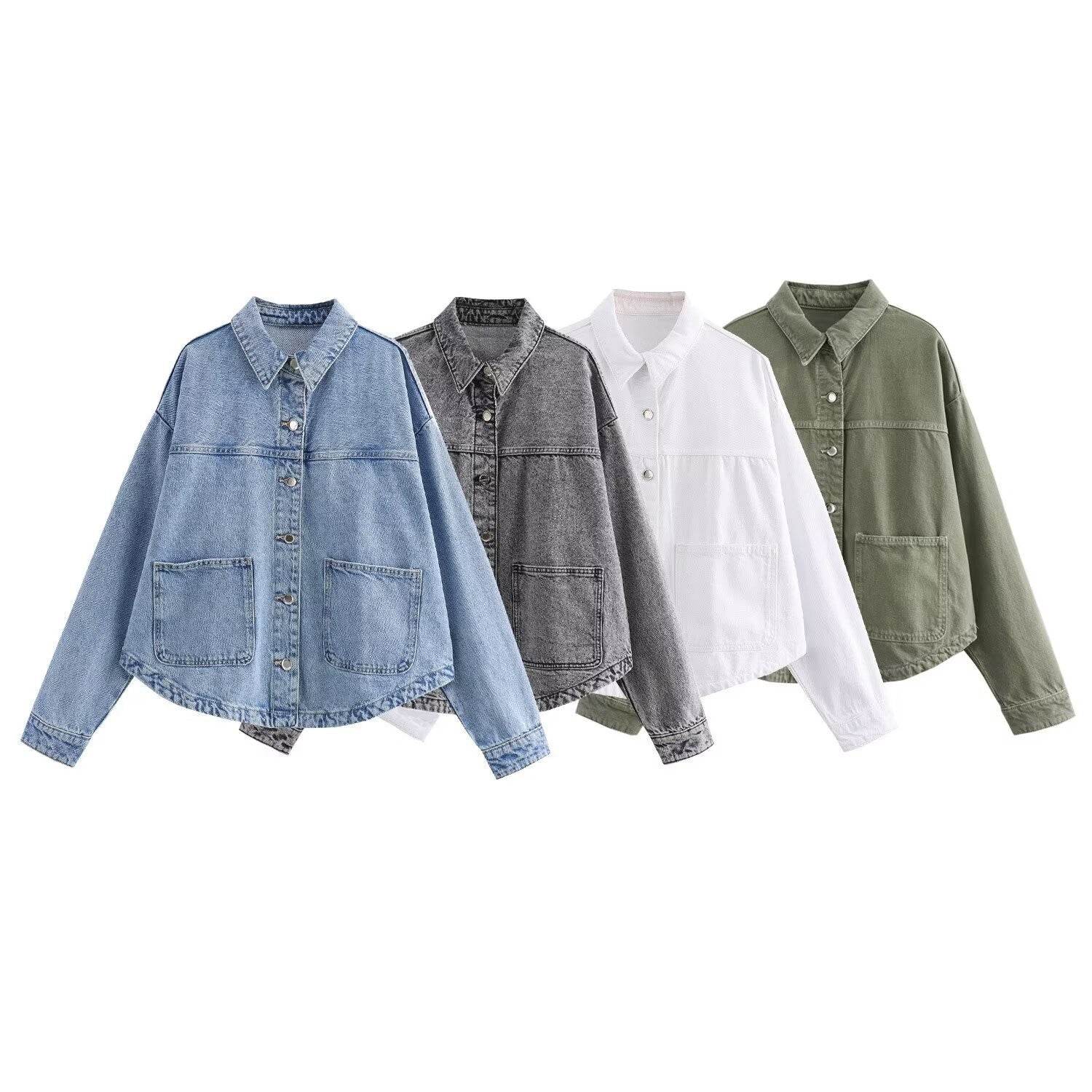 Women's Street Fashion Denim Shirt Jacket - MYLUXURY LANE ENTERPRISE