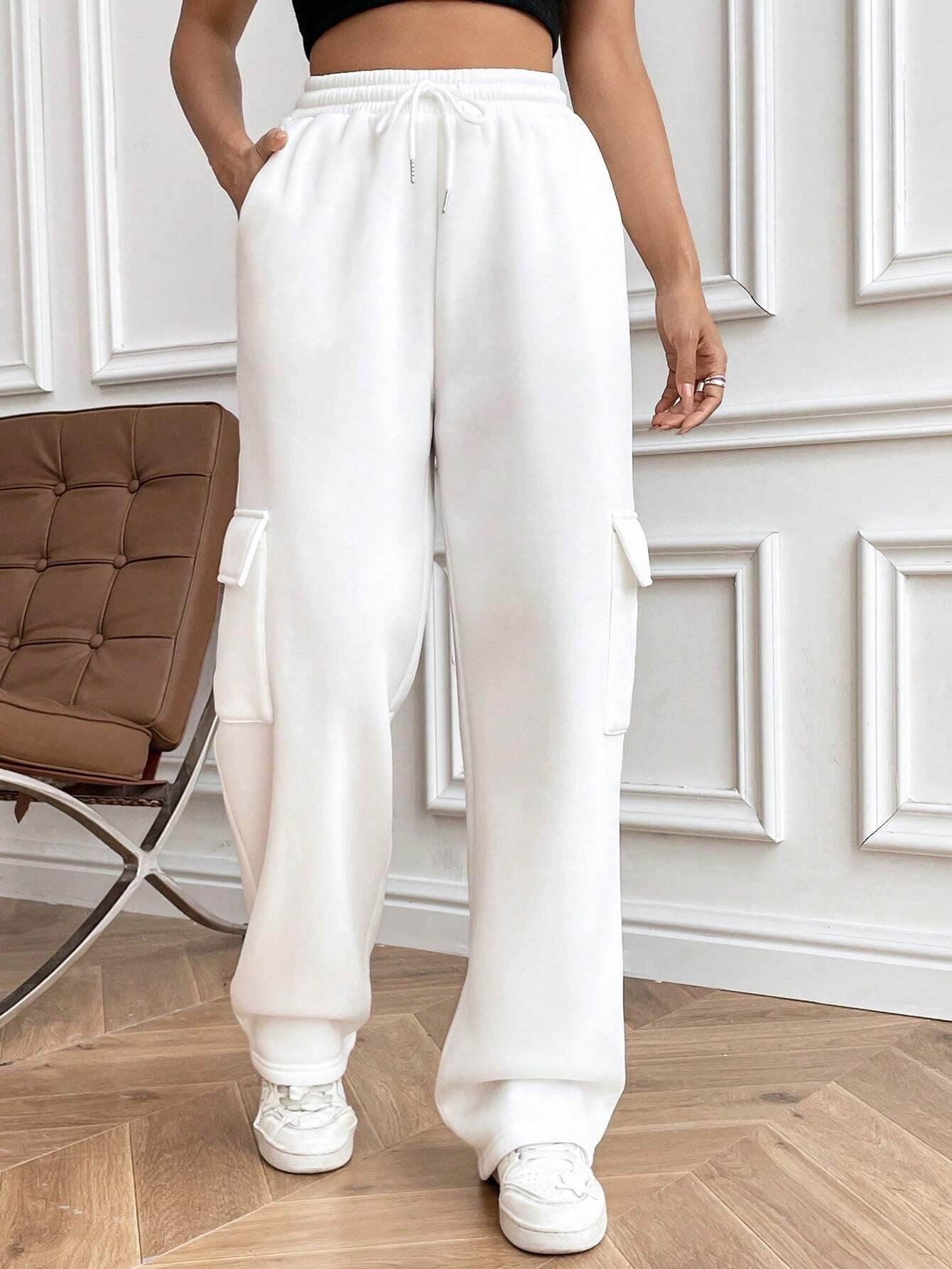 All-matching Solid Color Straight Wide Leg Sweatpants - MYLUXURY LANE ENTERPRISE