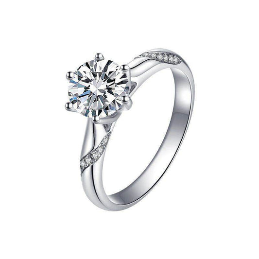 Moissanite White D Color High Clarity Ring - MYLUXURY LANE ENTERPRISE