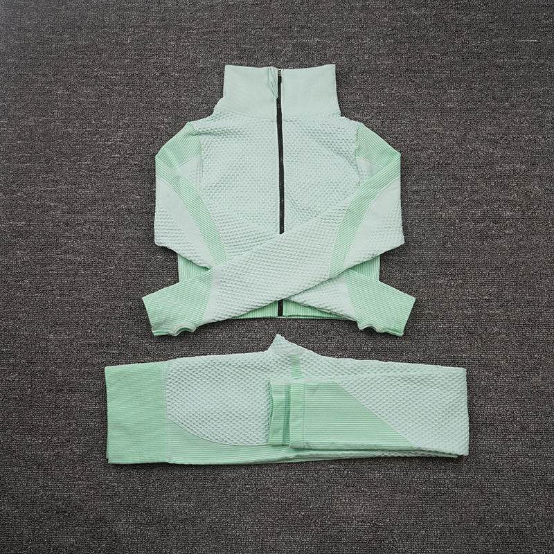 Three-piece Stretch Fitness Pants Sports Yoga Suit - MYLUXURY LANE ENTERPRISE