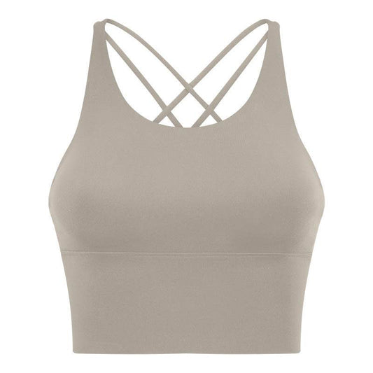 High Strength Push Up Yoga Bra Spaghetti Strap Cross Beauty Back Workout Exercise Underwear - MYLUXURY LANE ENTERPRISE