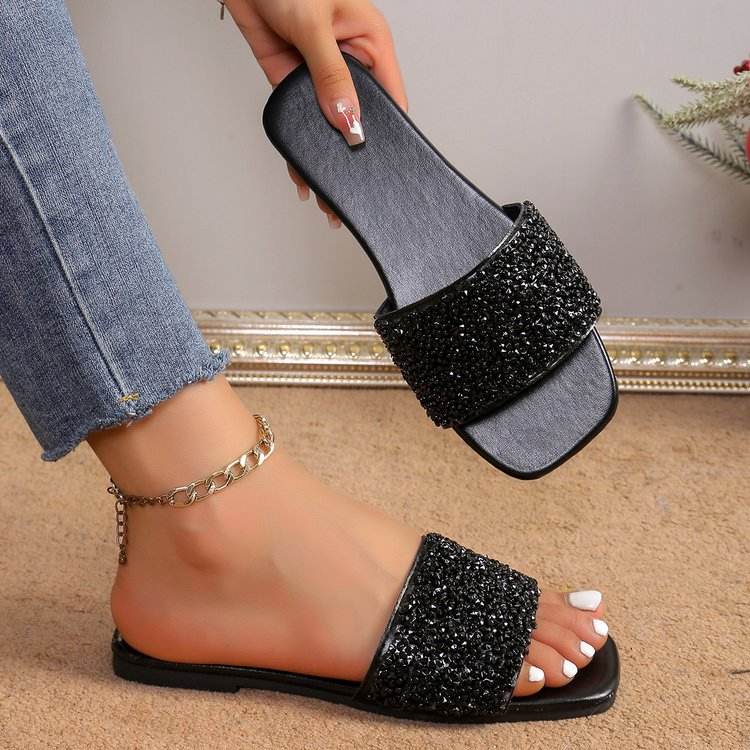 Fashion Personality Pearl Flat Slippers Women - MYLUXURY LANE ENTERPRISE