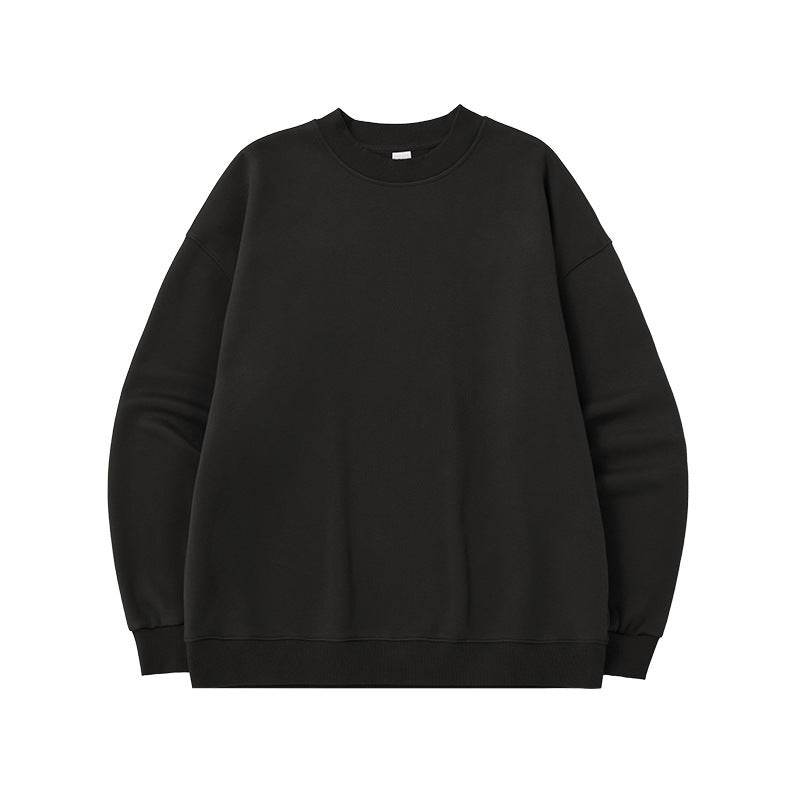 Men's Single-layer Fleece-lined Round Neck Sweater Loose Casual Top - MYLUXURY LANE ENTERPRISE