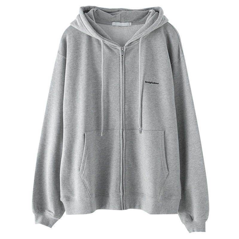Small Grey Hooded Cardigan Sweater Women - MYLUXURY LANE ENTERPRISE
