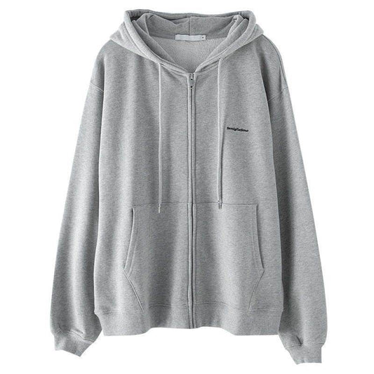 Small Grey Hooded Cardigan Sweater Women - MYLUXURY LANE ENTERPRISE