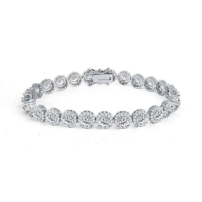 High-end Fashion Bracelet Hip Hop Single Row Full Rhinestone Zircon - MYLUXURY LANE ENTERPRISE