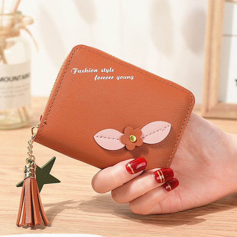 Women's Simple Flower Zipper Purse - MYLUXURY LANE ENTERPRISE