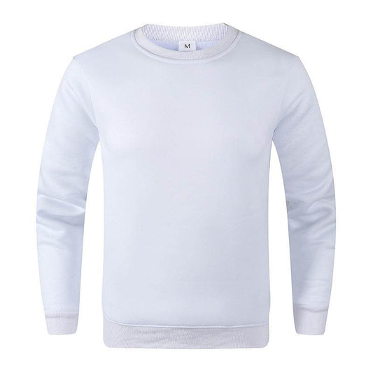 Men's Fashionable Round Neck Long Sleeve Fleece Sweatshirt - MYLUXURY LANE ENTERPRISE