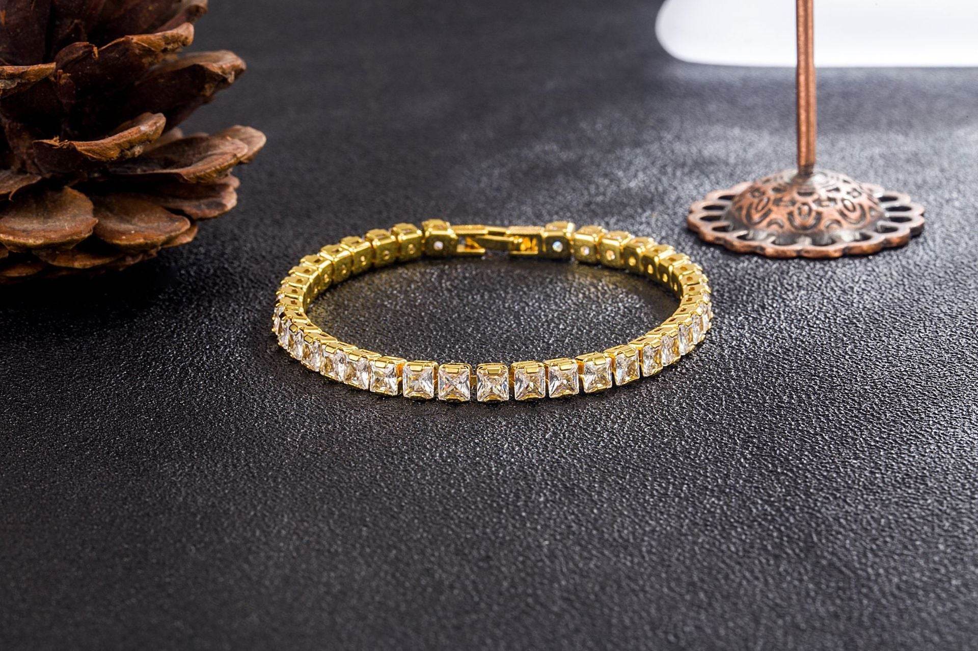 European And American Full Diamond 4mm Zircon Tennis Bracelet - MYLUXURY LANE ENTERPRISE