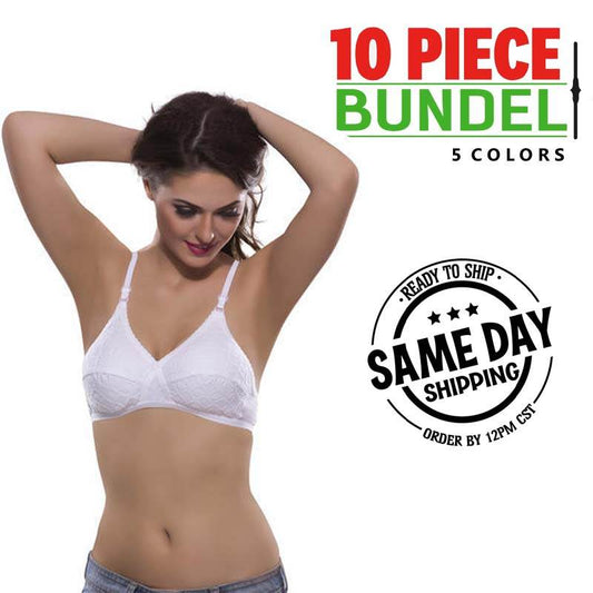 Clearance sale Pack of 10 cotton summer bras - MYLUXURY LANE ENTERPRISE