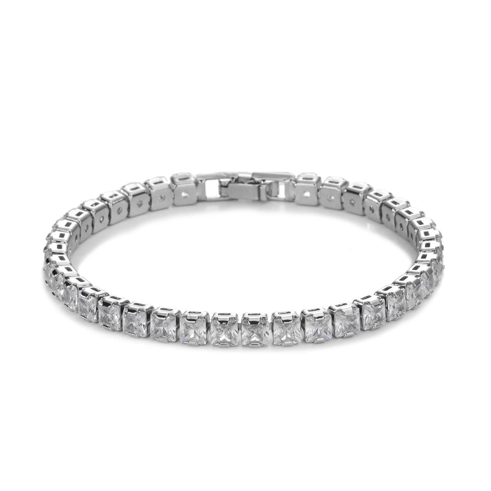 European And American Full Diamond 4mm Zircon Tennis Bracelet - MYLUXURY LANE ENTERPRISE