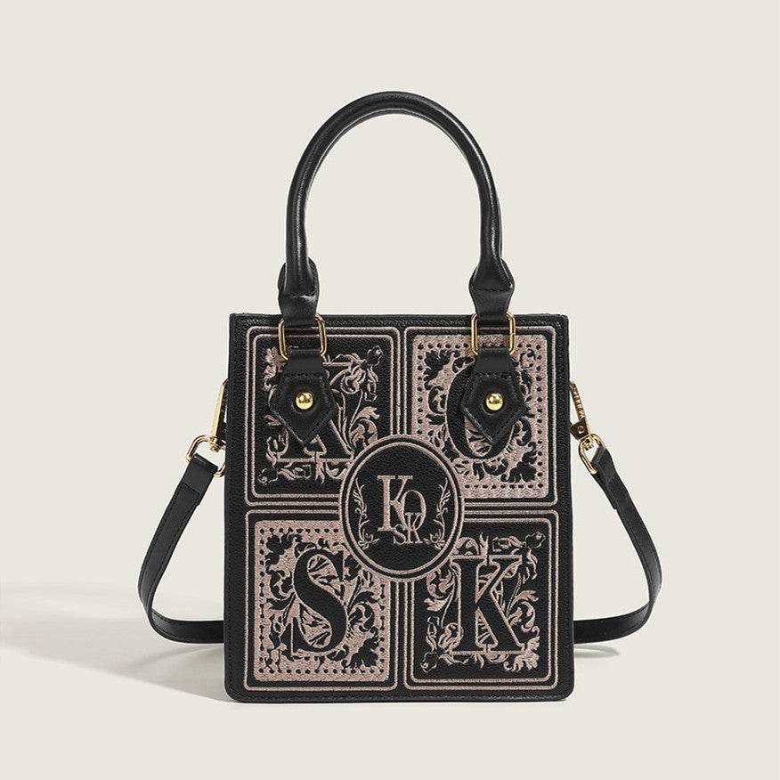 Early Autumn Popular Embroidered Portable Small Square Messenger Bag - MYLUXURY LANE ENTERPRISE