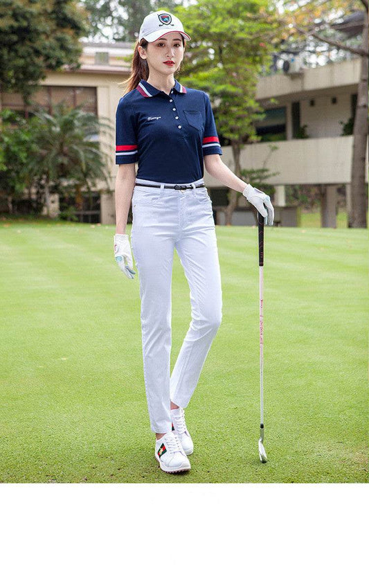 Golf Women's Long-sleeved T-shirt Stand-up Collar Sunscreen Korean Version Of Slim Sports - MYLUXURY LANE ENTERPRISE