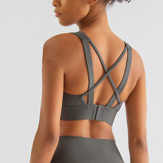 Fixed Cushion Running Shock Absorbing Sports Bra - MYLUXURY LANE ENTERPRISE