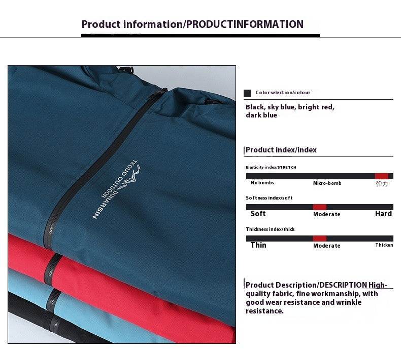 Outdoor Jacket Men's Casual Hooded Windproof Jacket - MYLUXURY LANE ENTERPRISE