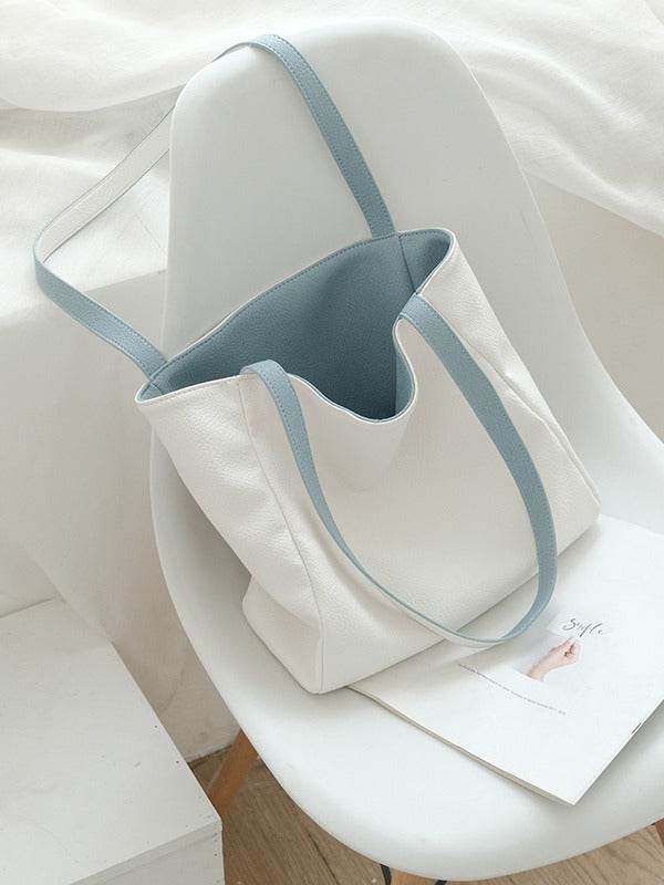 Contrast Color Double-sided Available Tote Bag - MYLUXURY LANE ENTERPRISE