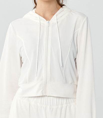 Women's Long-sleeved Zipper Cardigan Hooded Running Sports Workout Clothes - MYLUXURY LANE ENTERPRISE