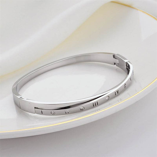 New Titanium Steel Roman Numeral Bracelet - MYLUXURY LANE ENTERPRISE