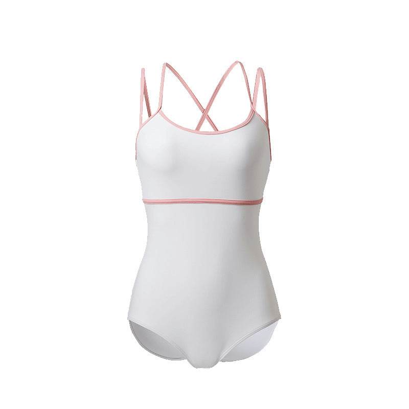 Color Matching Simple Backless Swimsuit Women's Sling One-piece Swimsuit - MYLUXURY LANE ENTERPRISE