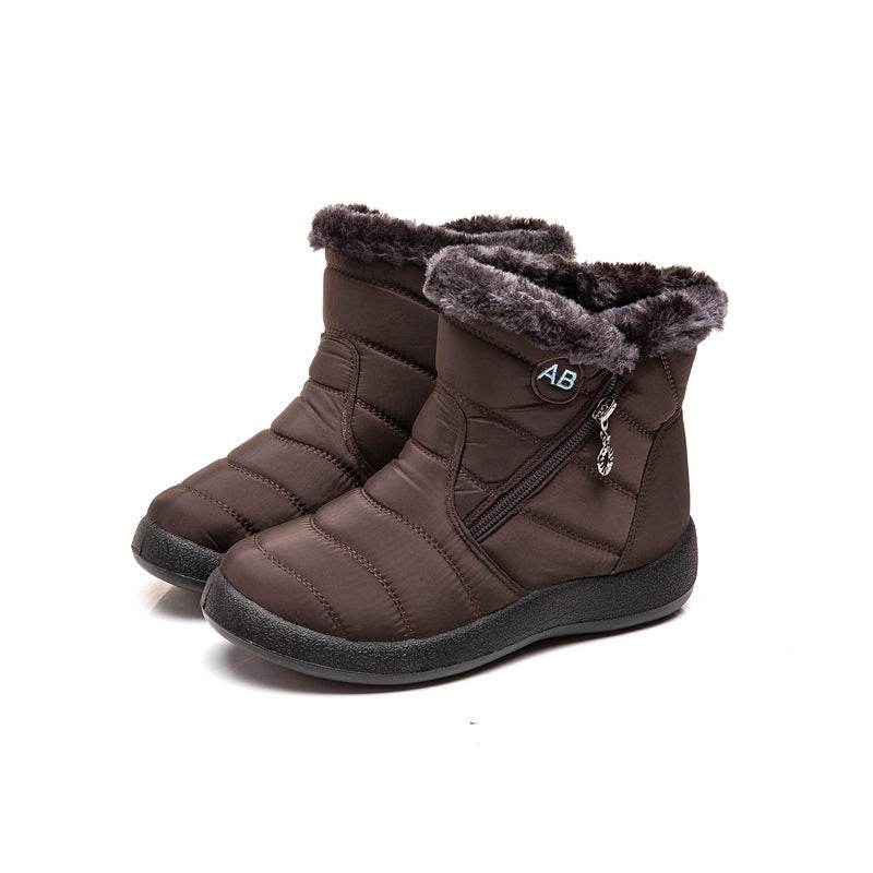 Waterproof Snow Boots Plush Warm Winter Shoes Casual Lightweight Ankle Boots - MYLUXURY LANE ENTERPRISE
