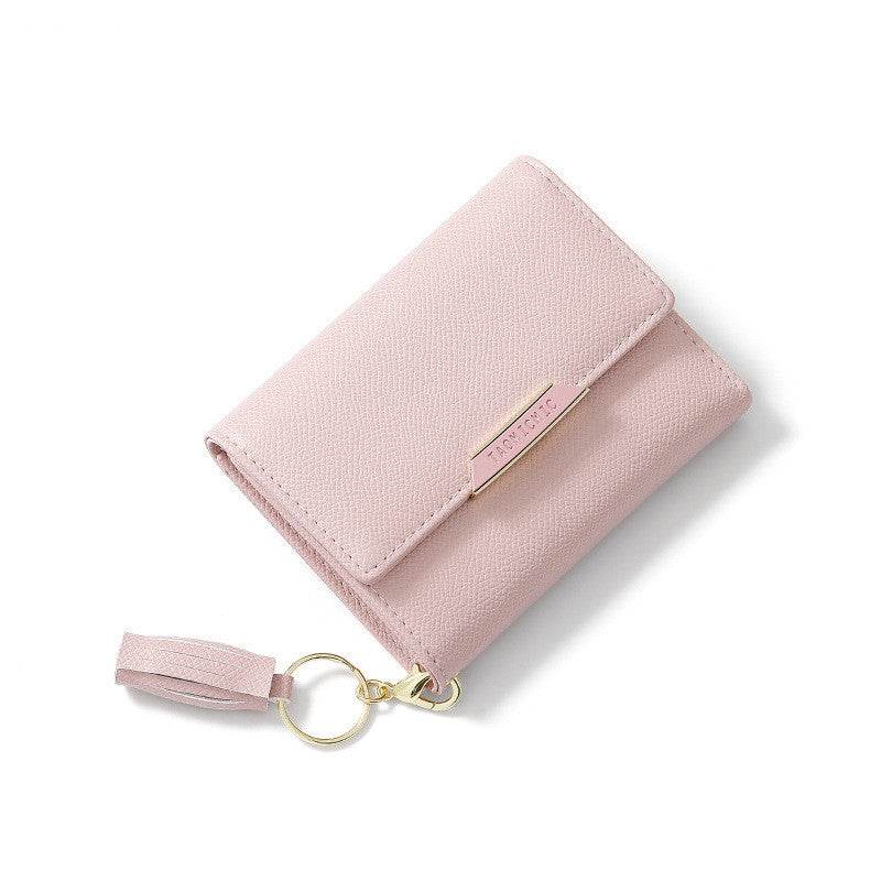 Simple Women's Short Wallet Tassel Small Folding - MYLUXURY LANE ENTERPRISE