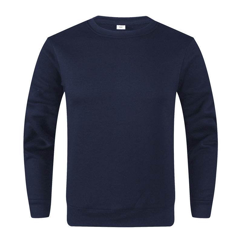 Men's Fashionable Round Neck Long Sleeve Fleece Sweatshirt - MYLUXURY LANE ENTERPRISE