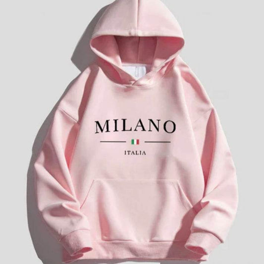 Loose-fitting Hoodie Fleece-lined Solid Color Hoodie - MYLUXURY LANE ENTERPRISE