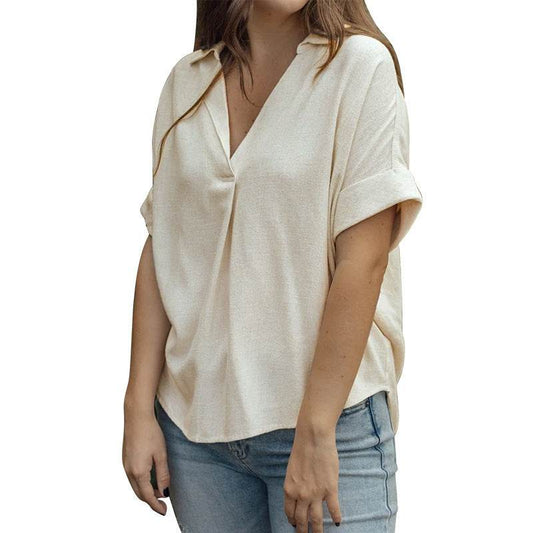 Female Casual And Comfortable Cotton Linen Shirt - MYLUXURY LANE ENTERPRISE