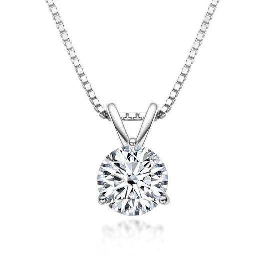 Genuine Three-claw Moissanite Pendant D Color - MYLUXURY LANE ENTERPRISE