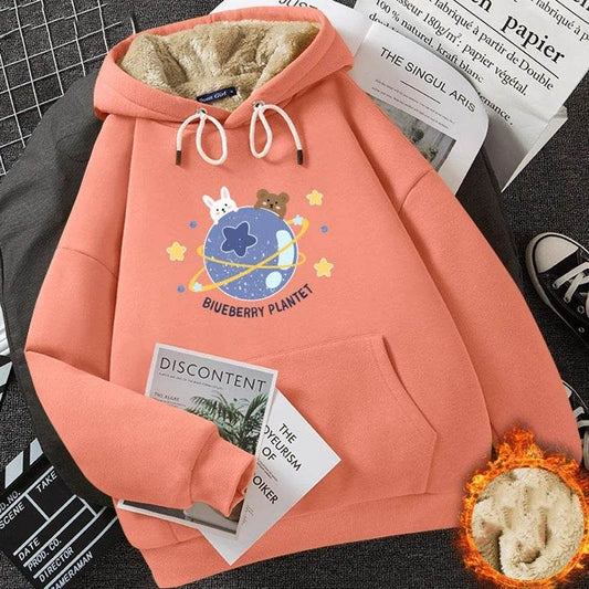 Cashmere Hoodie Women's Fleece-lined Thickened - MYLUXURY LANE ENTERPRISE