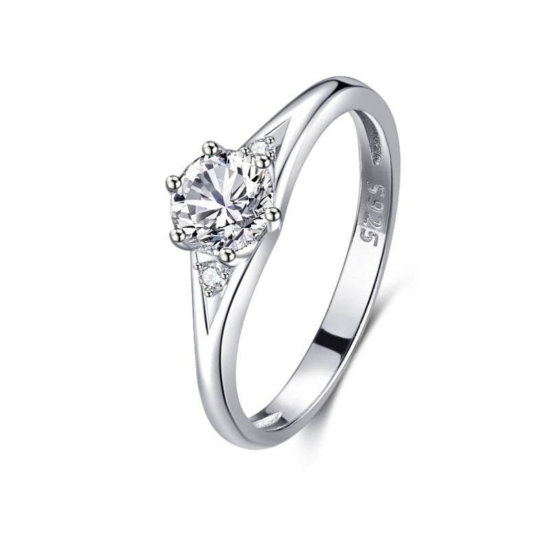 S925 Silver Classic Micro-inlaid Diamond Ring - MYLUXURY LANE ENTERPRISE