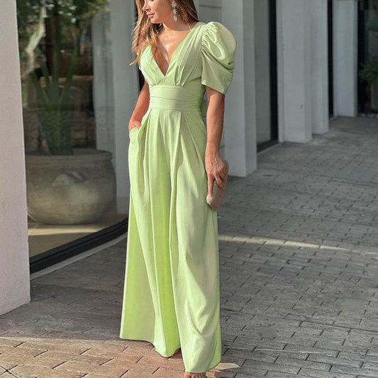 Fashion Elegant Plus Size Wide Legs Jumpsuit - MYLUXURY LANE ENTERPRISE