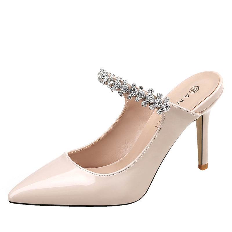 European And American New Pointed Rhinestone High Heels Sexy Back Space - MYLUXURY LANE ENTERPRISE
