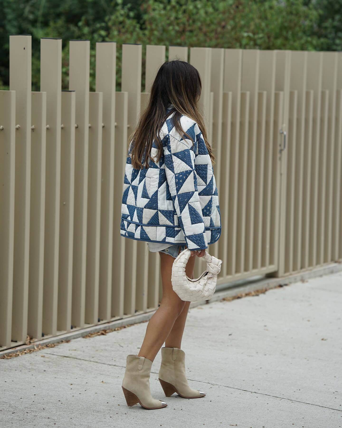 Loose Diamond Print Cotton Jacket - MYLUXURY LANE ENTERPRISE