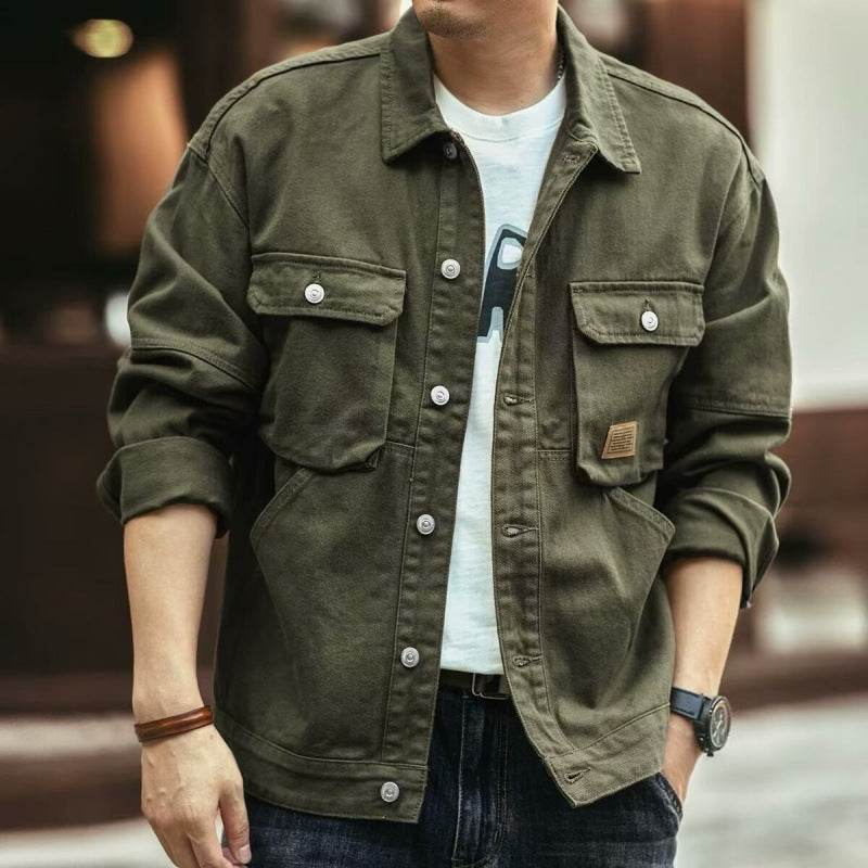 High-grade Overalls Loose American Retro Lapels Jacket - MYLUXURY LANE ENTERPRISE