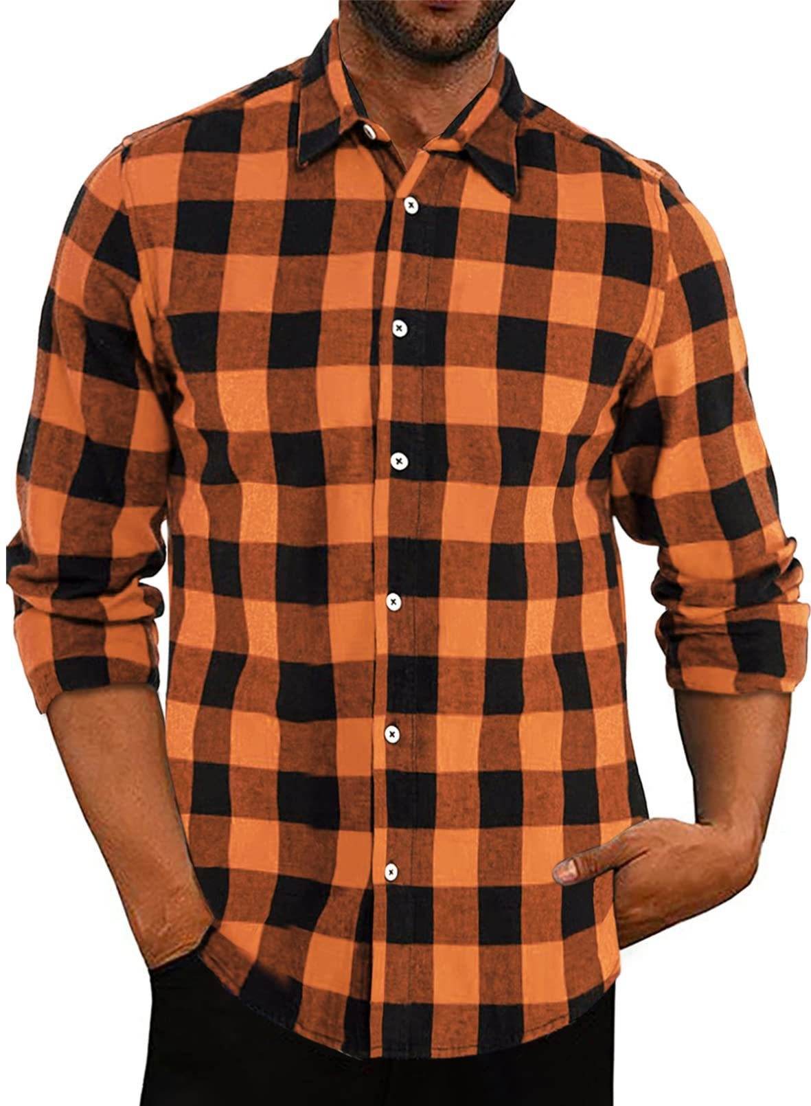 New Men's Plaid Lapel Shirt - MYLUXURY LANE ENTERPRISE