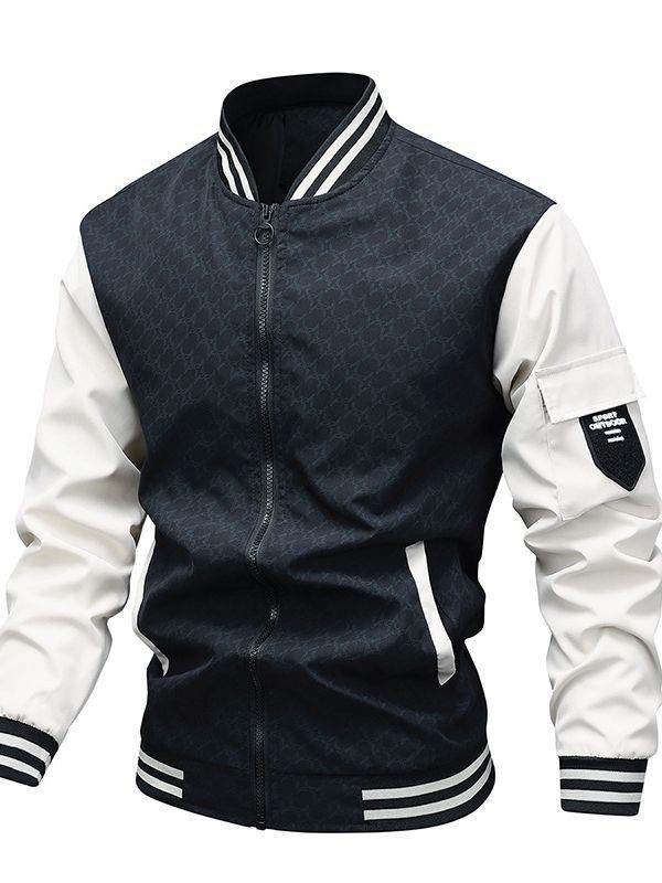 Jacket Men's Jacket Casual Stand Collar Trendy Brand Fashion Baseball Uniform Men's Youth Jacket Hollow Out - MYLUXURY LANE ENTERPRISE